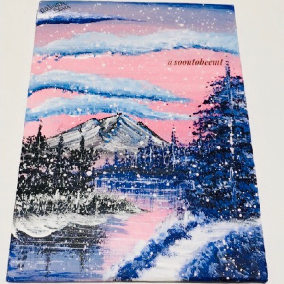 Other - 5x7 Acrylic Painting By Me- Warm Winters🧣